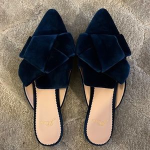 J.CREW VELVET MULES
